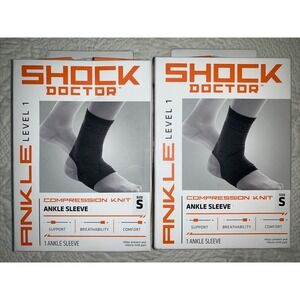2 Shock Doctor ANKLE Sleeve/elastic Level 1 size Small Compression Knit Support‎